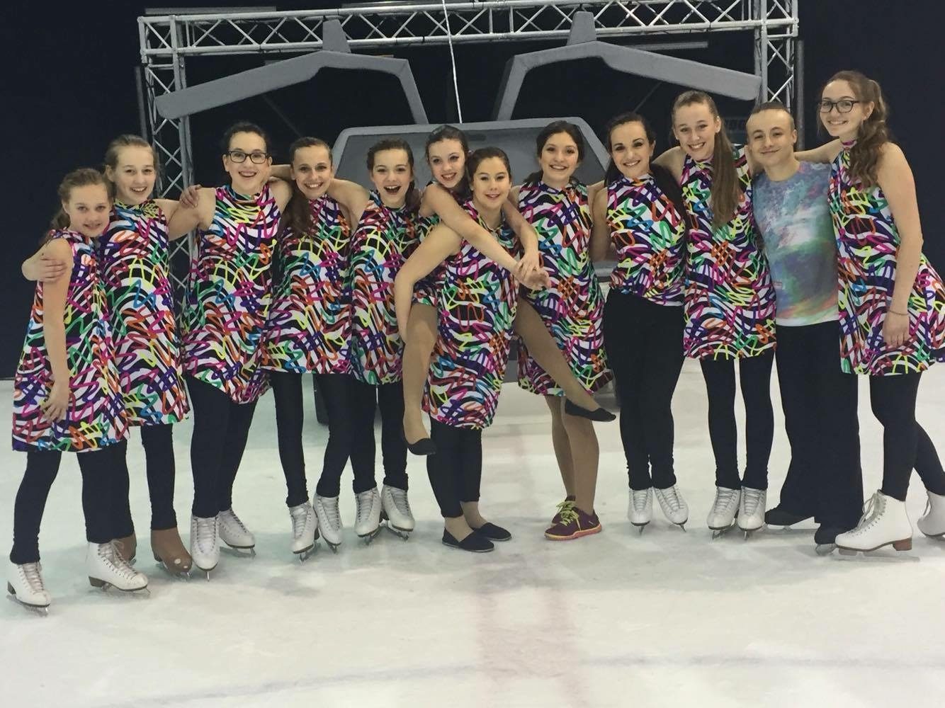 Les patineurs du club